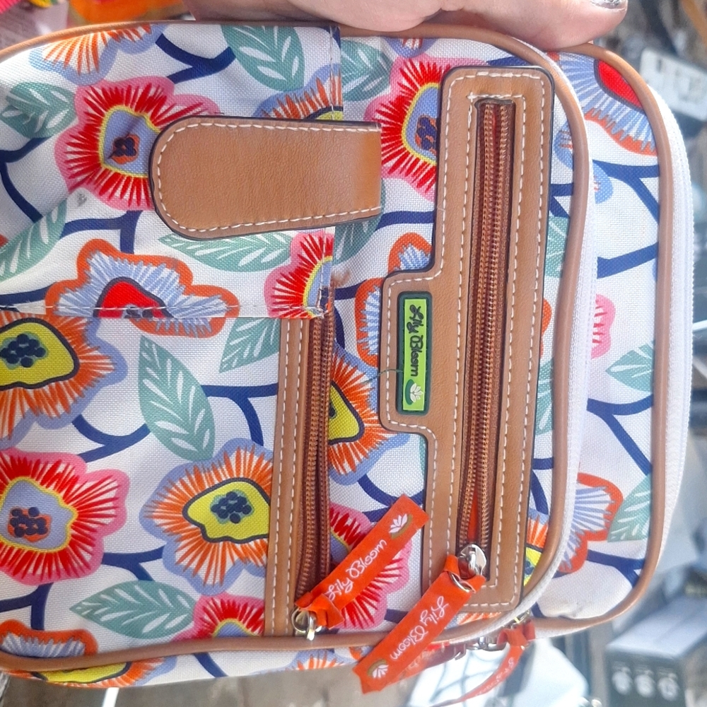 Lily bloom cross body beige strap